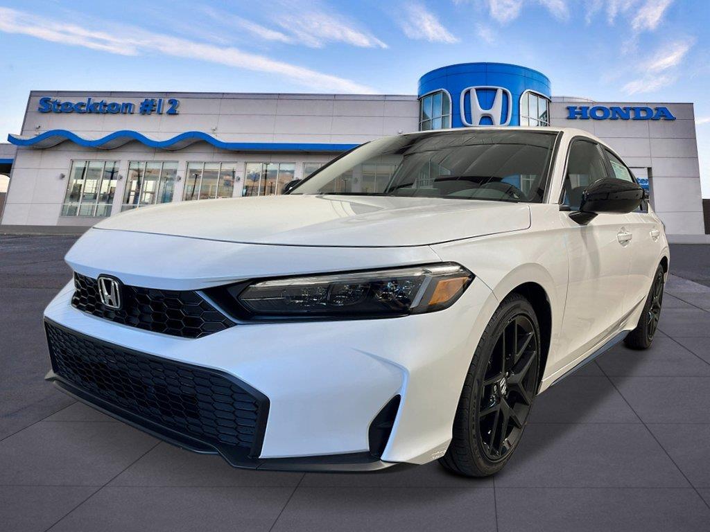 Platinum White Pearl 2026 Honda Civic Hatchback Hatchback Front-Wheel Drive Continuously Variable Transmission