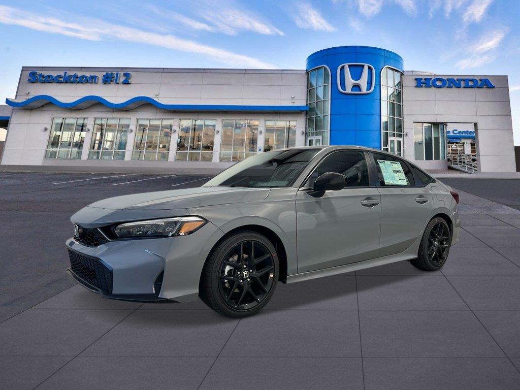 Urban Gray Pearl 2026 Honda Civic Sedan Front-Wheel Drive Continuously Variable Transmission