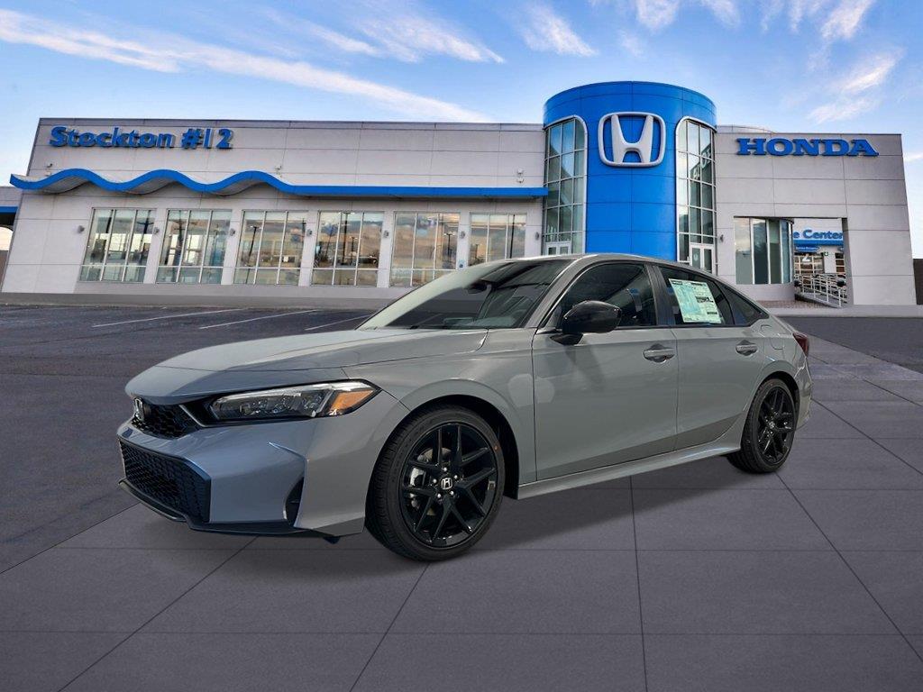 Urban Gray Pearl 2026 Honda Civic Sedan Front-Wheel Drive Continuously Variable Transmission