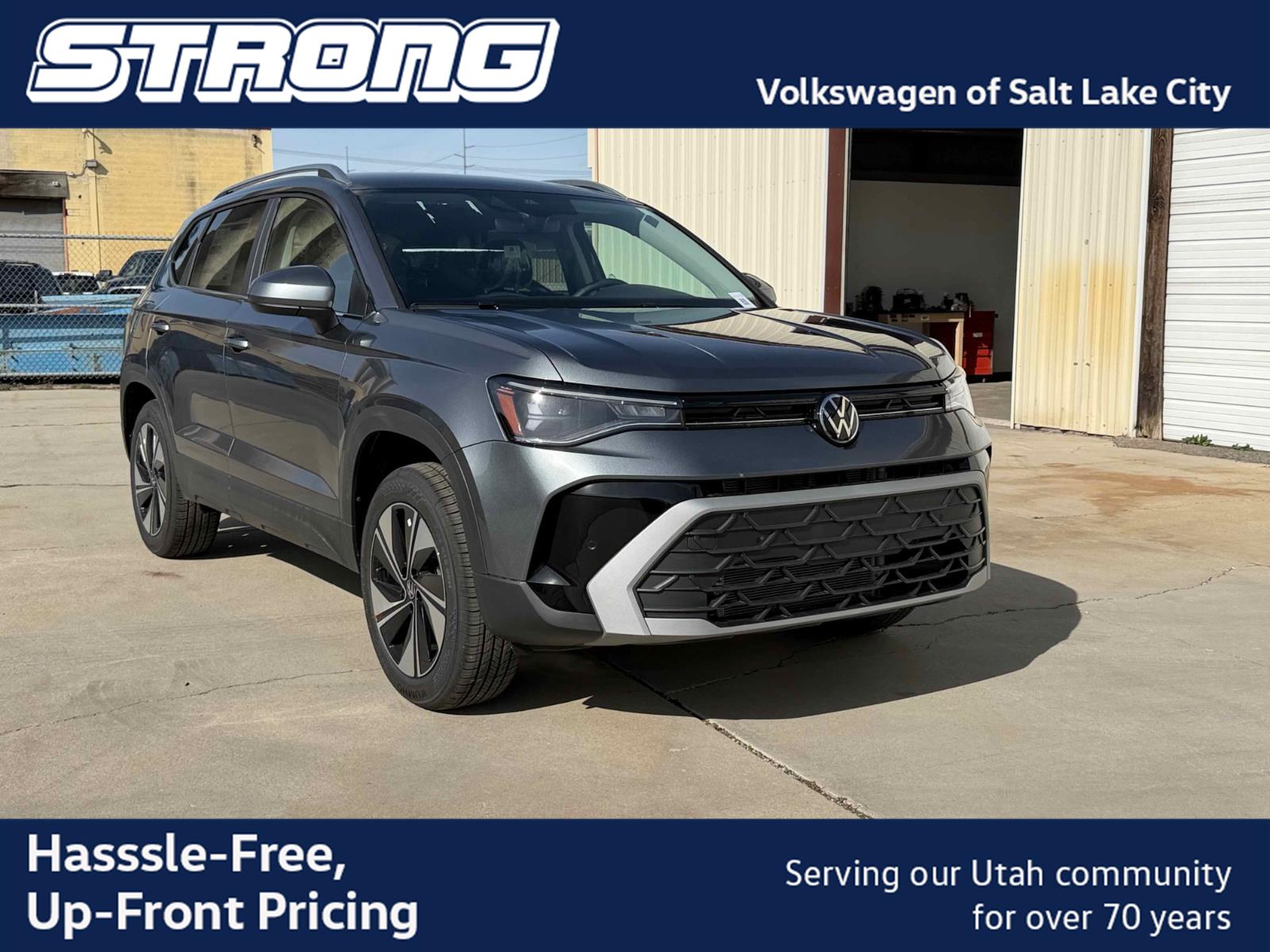 Platinum Gray Metallic 2026 Volkswagen Taos SUV / Crossover All-Wheel Drive Automatic