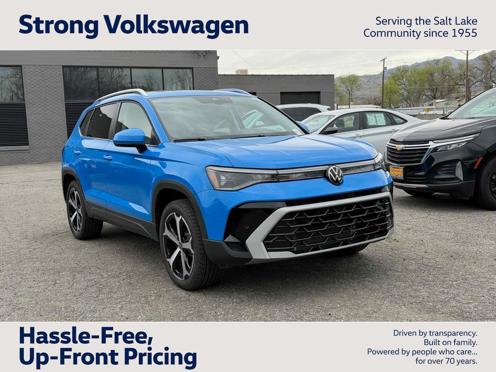 Cornflower Blue 2025 Volkswagen Taos SEL 4Motion SUV / Crossover All-Wheel Drive Automatic