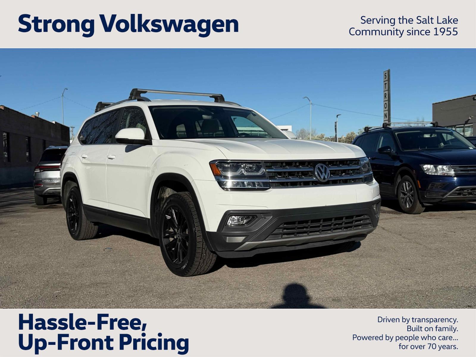 Pure White 2018 Volkswagen Atlas SUV / Crossover All-Wheel Drive Automatic