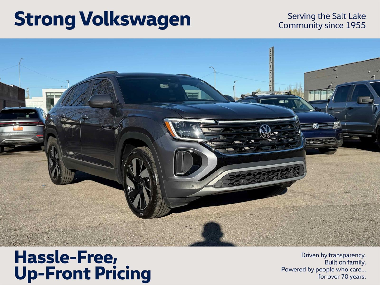 Platinum Gray Metallic 2024 Volkswagen Atlas Cross Sport SEL 4Motion SUV / Crossover All-Wheel Drive Automatic