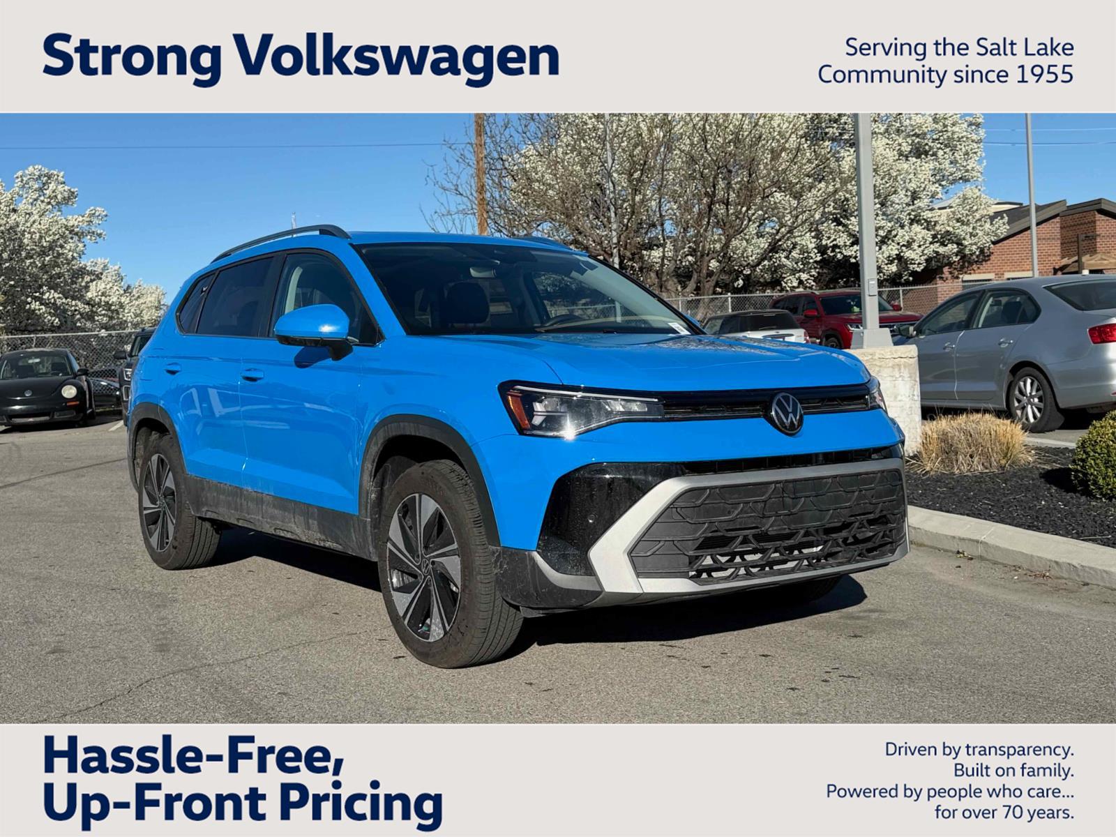 Cornflower Blue 2025 Volkswagen Taos SUV / Crossover All-Wheel Drive Automatic
