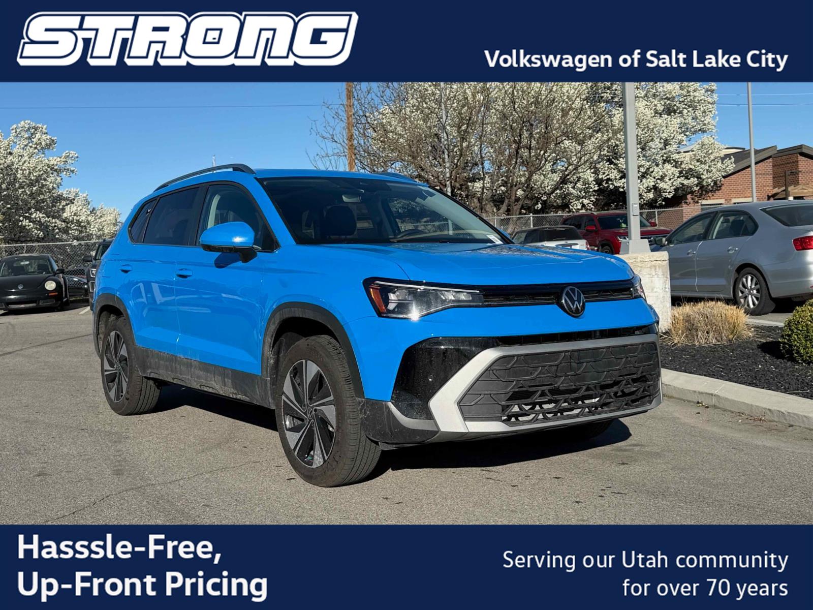 Cornflower Blue 2025 Volkswagen Taos SUV / Crossover All-Wheel Drive Automatic