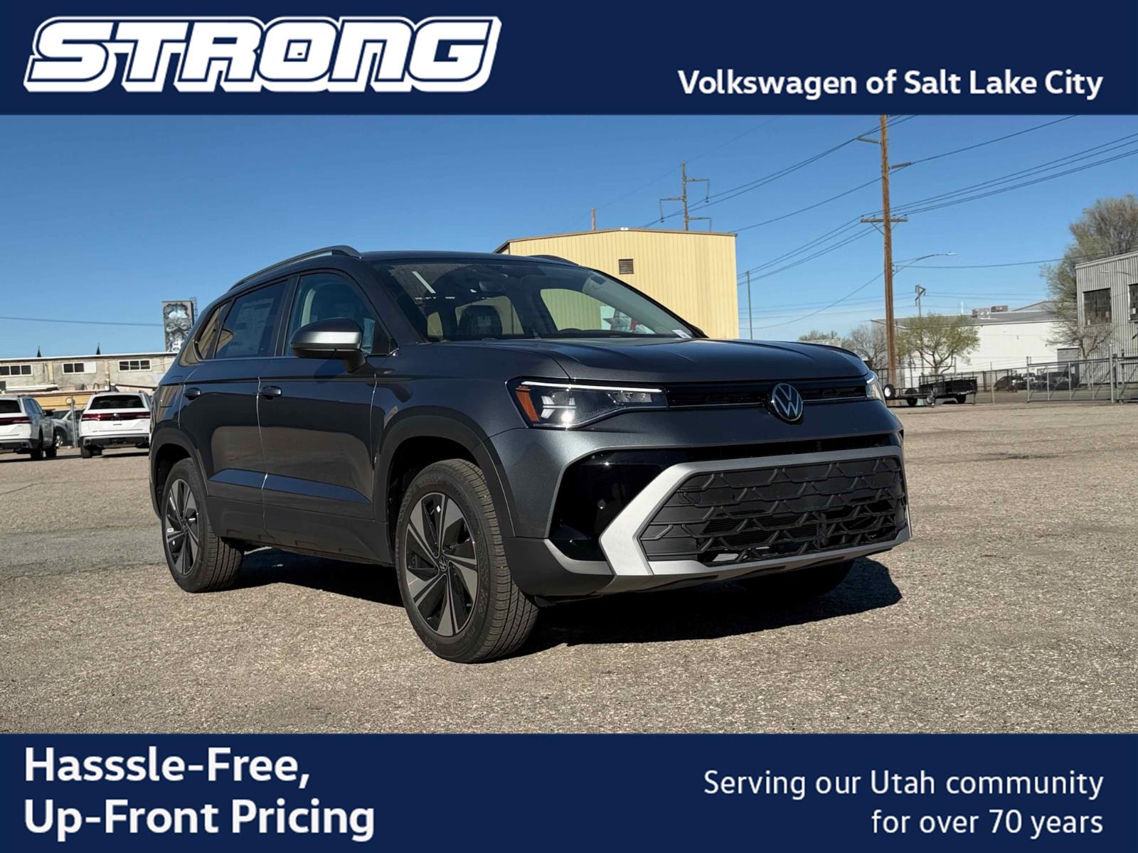 Platinum Gray Metallic 2026 Volkswagen Taos SUV / Crossover All-Wheel Drive Automatic