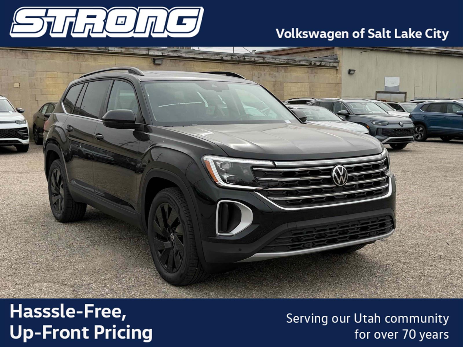 Deep Black Pearl 2026 Volkswagen Atlas SUV / Crossover All-Wheel Drive Automatic