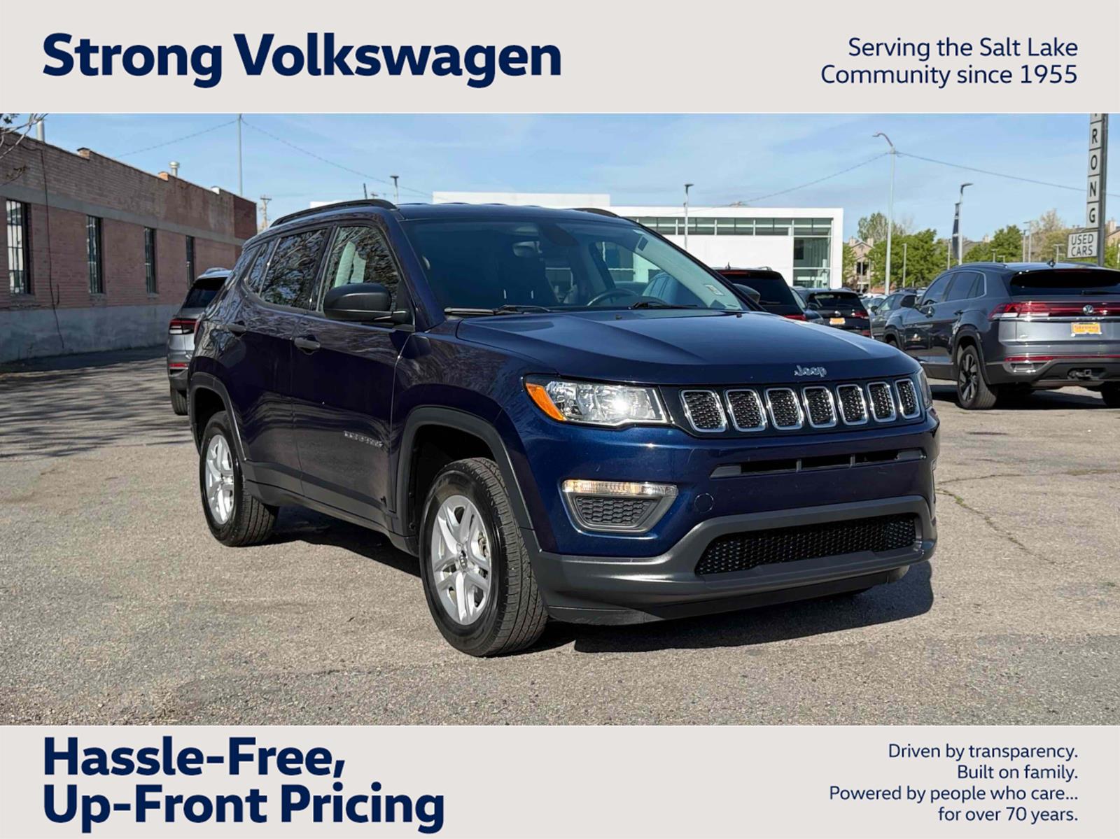 Jazz Blue Pearlcoat 2018 Jeep Compass Sport 4WD SUV / Crossover Four-Wheel Drive 9-Speed Automatic