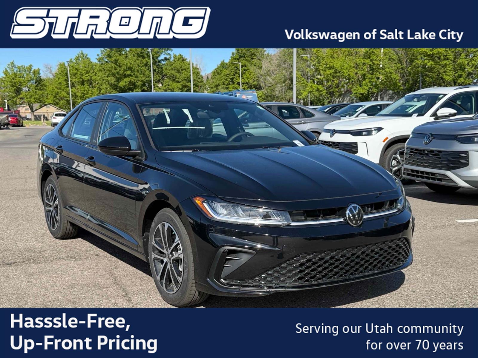 Deep Black Pearl 2026 Volkswagen Jetta Sedan Front-Wheel Drive Automatic