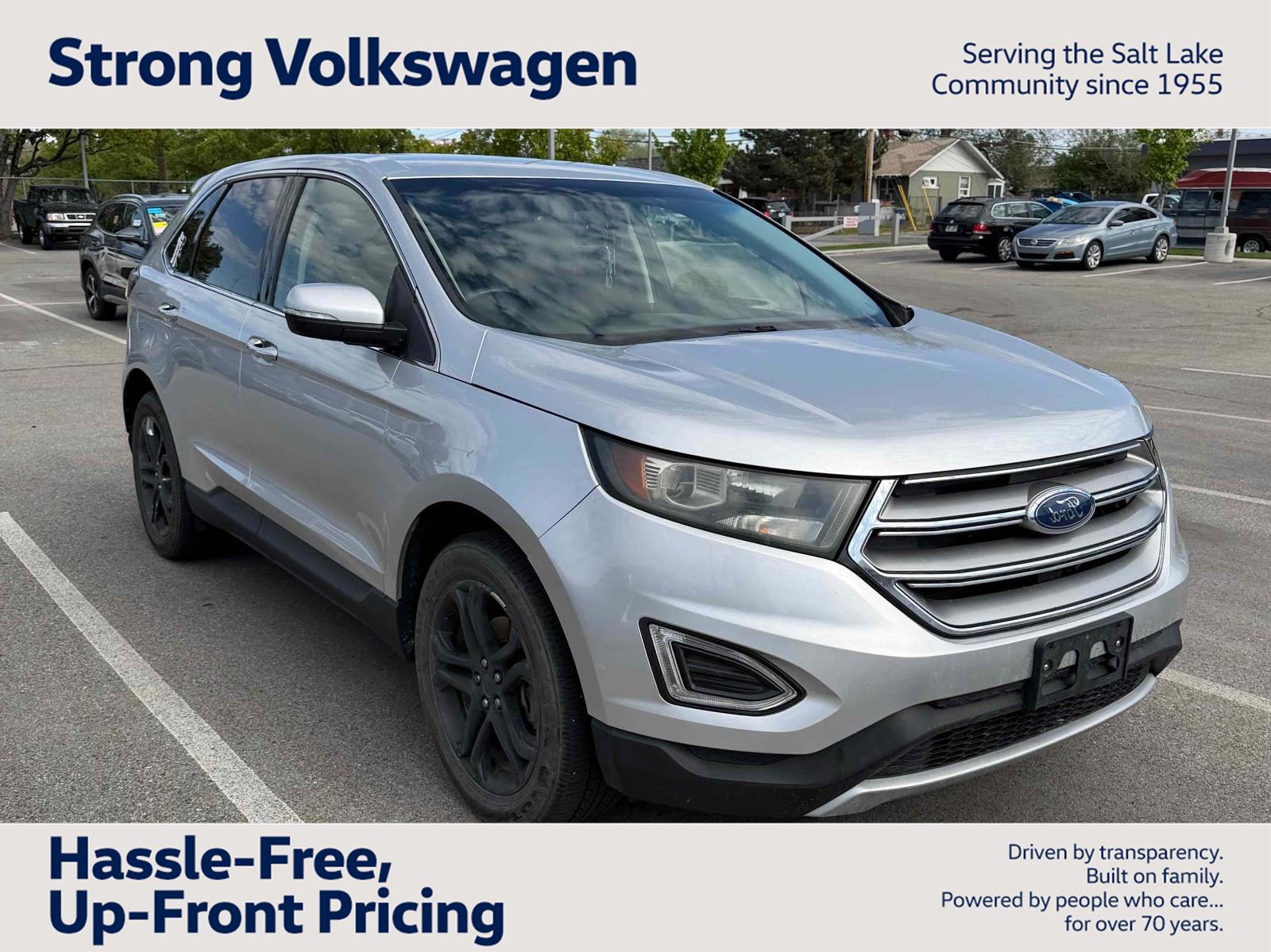 Ingot Silver 2017 Ford Edge Titanium SUV / Crossover Front-Wheel Drive 6-Speed Automatic