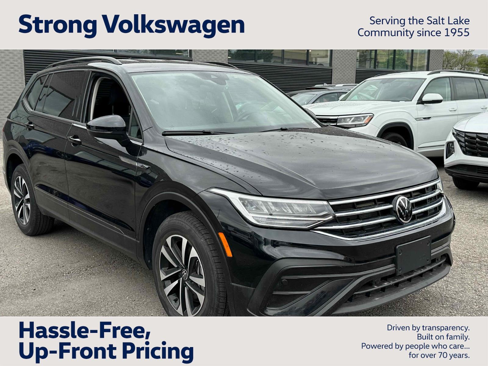 Deep Black Pearl 2024 Volkswagen Tiguan S 4Motion SUV / Crossover All-Wheel Drive Automatic