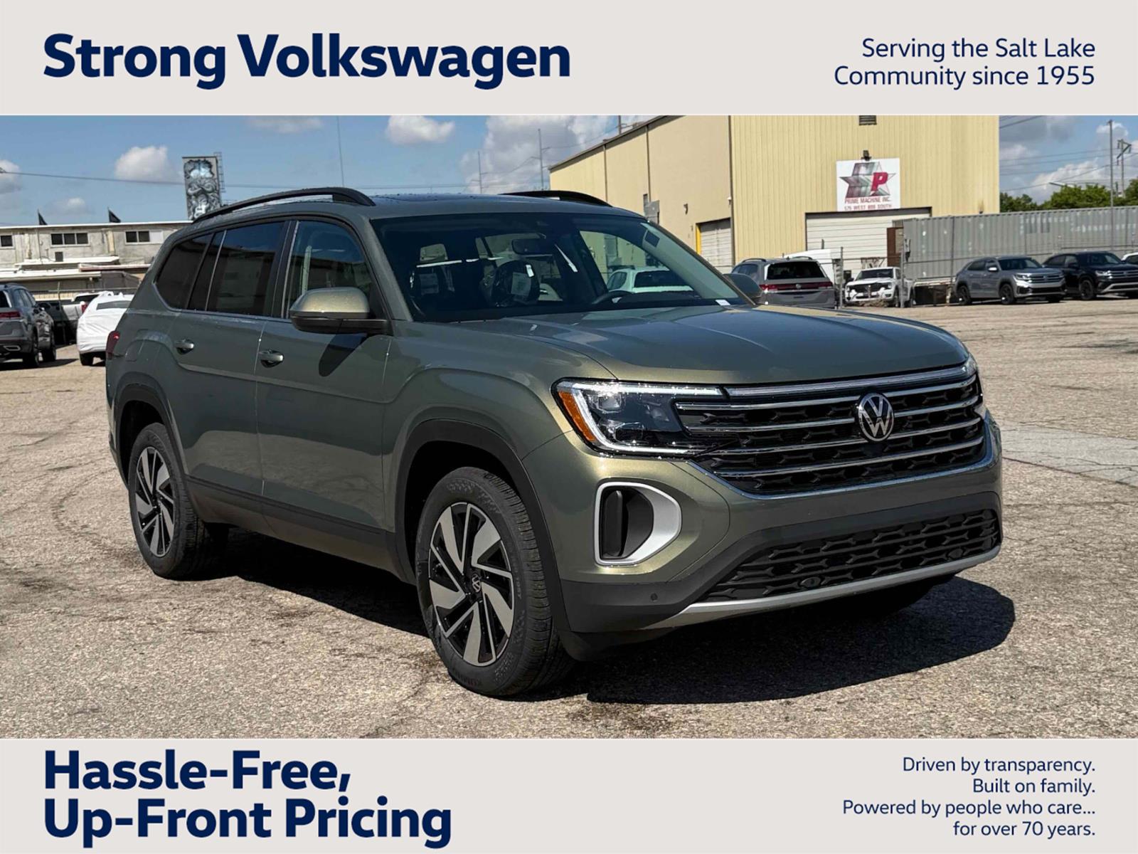 Avocado Green Pearl 2026 Volkswagen Atlas SE 4Motion with Technology SUV / Crossover All-Wheel Drive Automatic