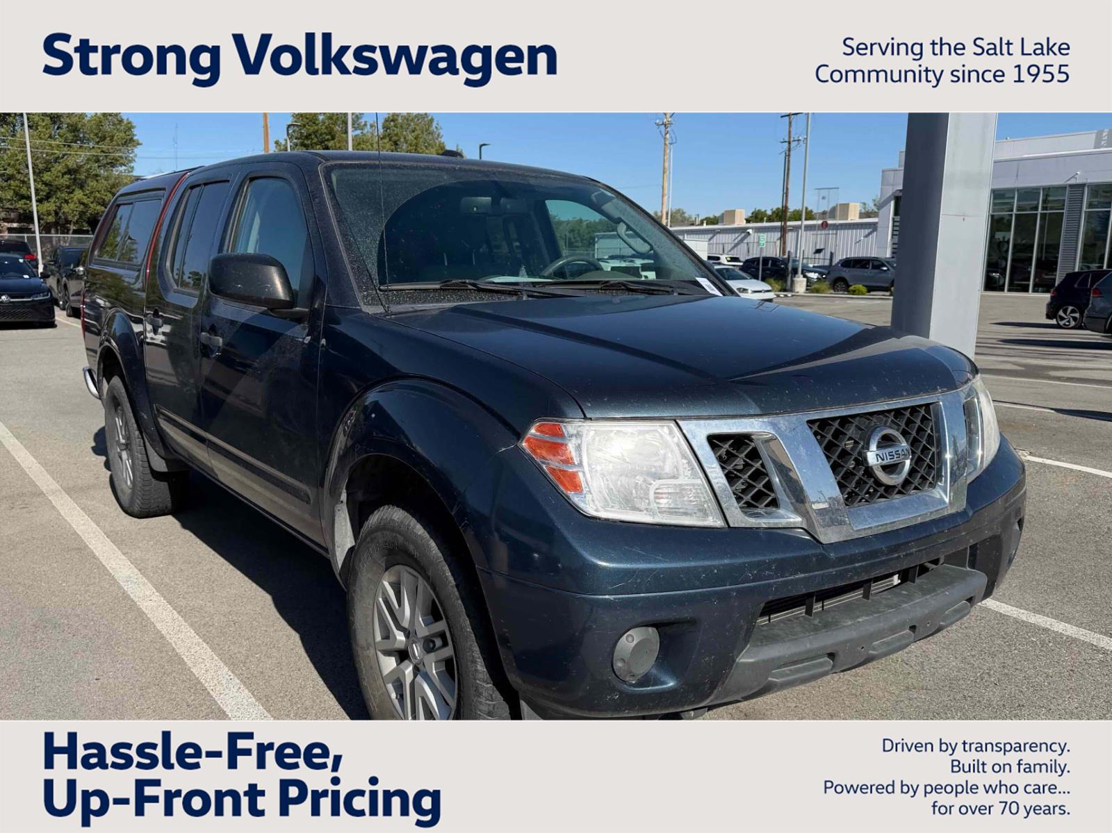 Arctic Blue Metallic 2017 Nissan Frontier SV V6 Crew Cab 4WD Pickup Truck Four-Wheel Drive Automatic