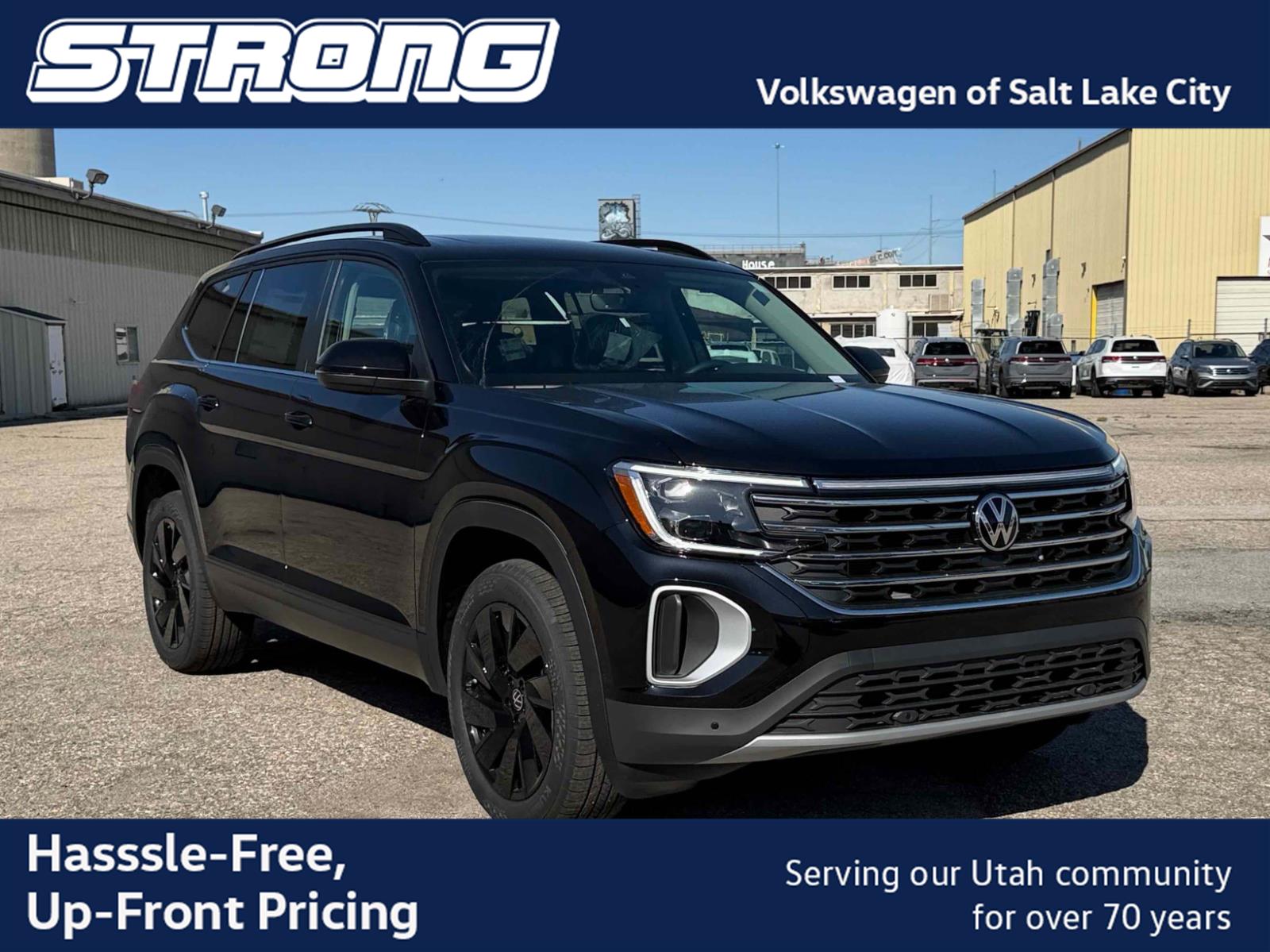 Deep Black Pearl 2026 Volkswagen Atlas SUV / Crossover All-Wheel Drive Automatic