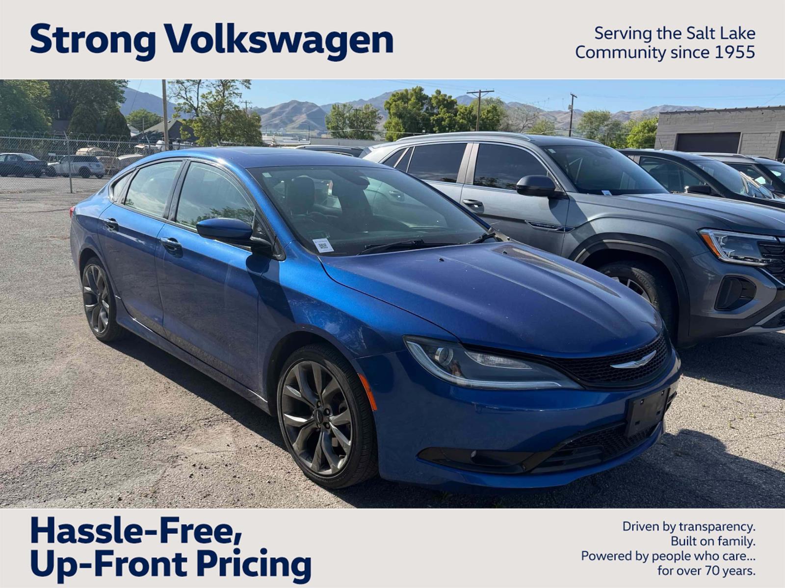 Vivid Blue Pearlcoat 2016 Chrysler 200 S Sedan FWD Sedan Front-Wheel Drive 9-Speed Automatic