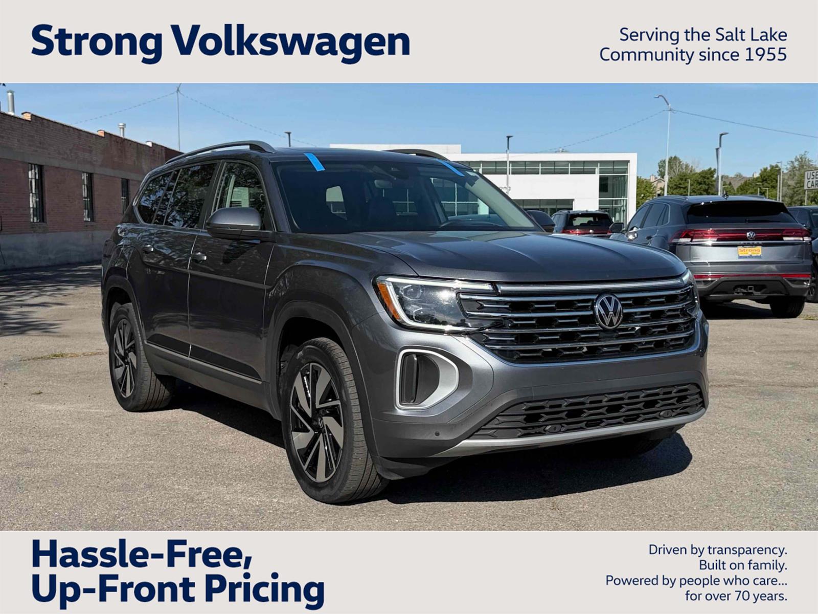 Platinum Gray Metallic 2024 Volkswagen Atlas SEL 4Motion SUV / Crossover All-Wheel Drive Automatic