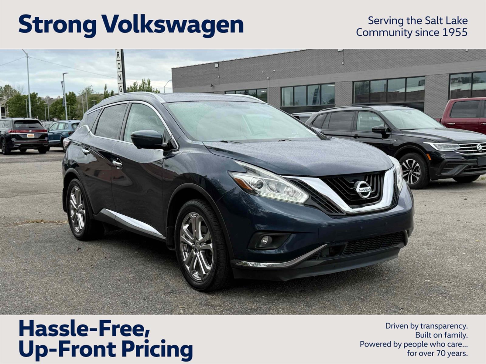Arctic Blue Metallic 2017 Nissan Murano Platinum AWD SUV / Crossover All-Wheel Drive Continuously Variable Transmission