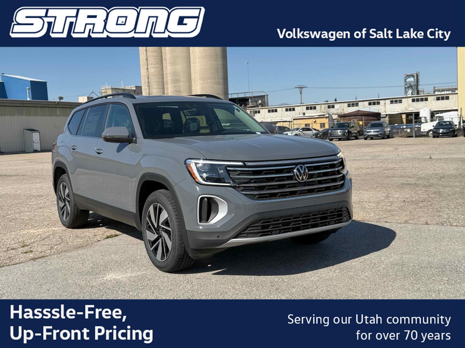 Pure Gray 2026 Volkswagen Atlas SUV / Crossover All-Wheel Drive Automatic