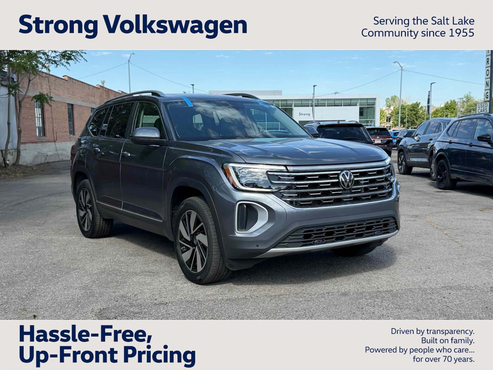Platinum Gray Metallic 2024 Volkswagen Atlas SEL 4Motion SUV / Crossover All-Wheel Drive Automatic