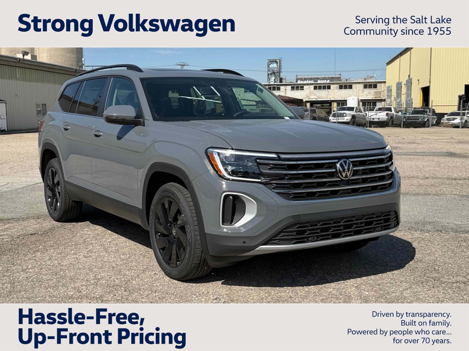 Pure Gray 2026 Volkswagen Atlas SUV / Crossover All-Wheel Drive Automatic