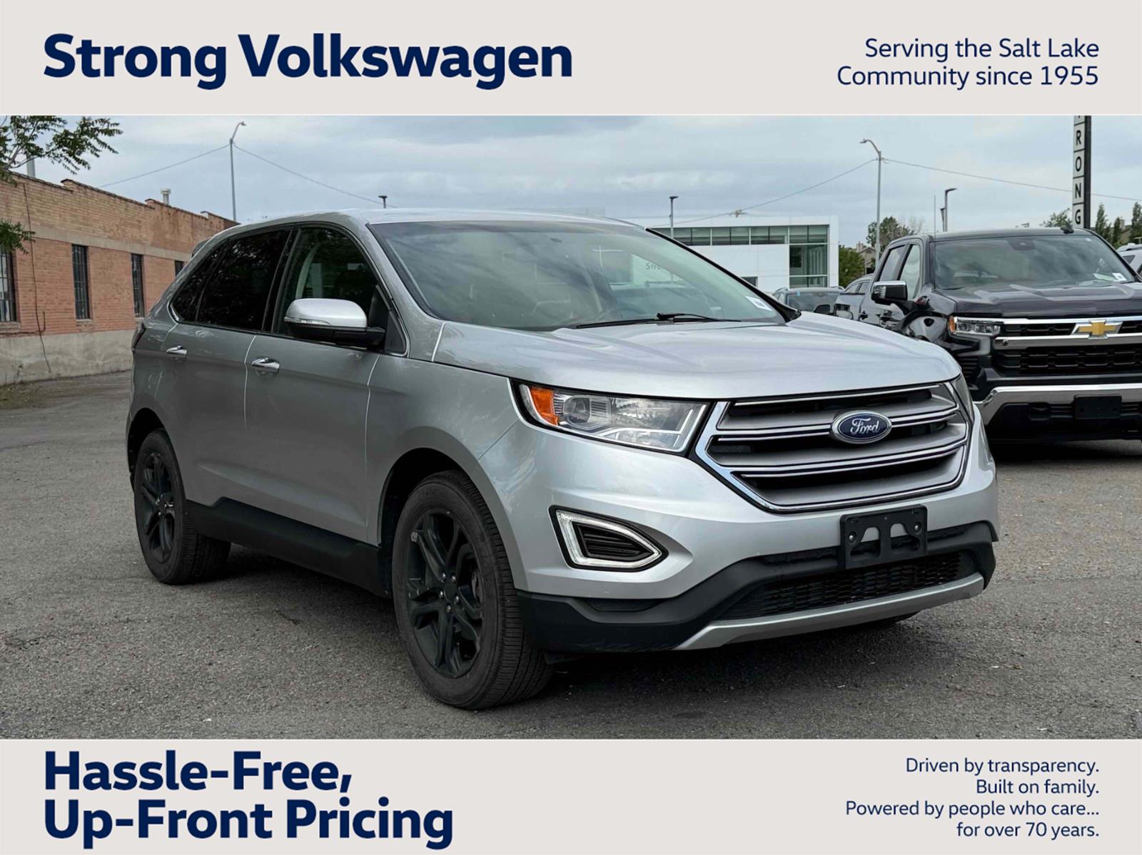 Ingot Silver 2017 Ford Edge Titanium SUV / Crossover Front-Wheel Drive 6-Speed Automatic