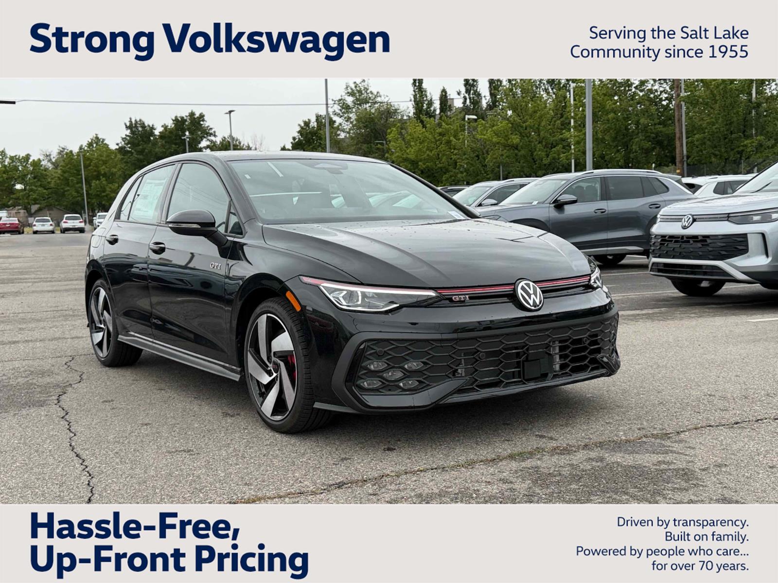 Mythos Black Metallic 2026 Volkswagen Golf GTI S FWD Hatchback Front-Wheel Drive Automatic