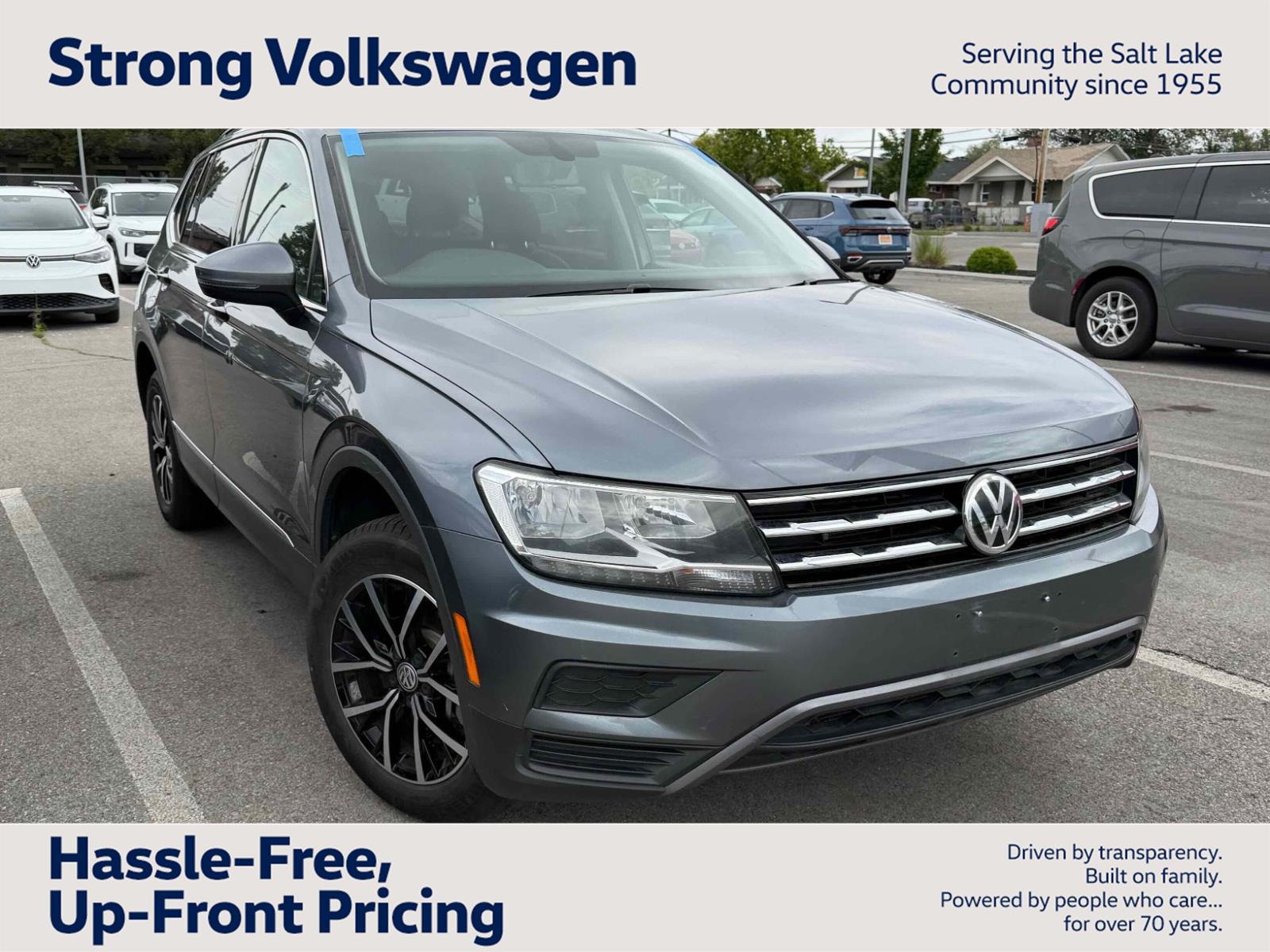 Platinum Gray Metallic 2021 Volkswagen Tiguan SE 4Motion SUV / Crossover All-Wheel Drive Automatic