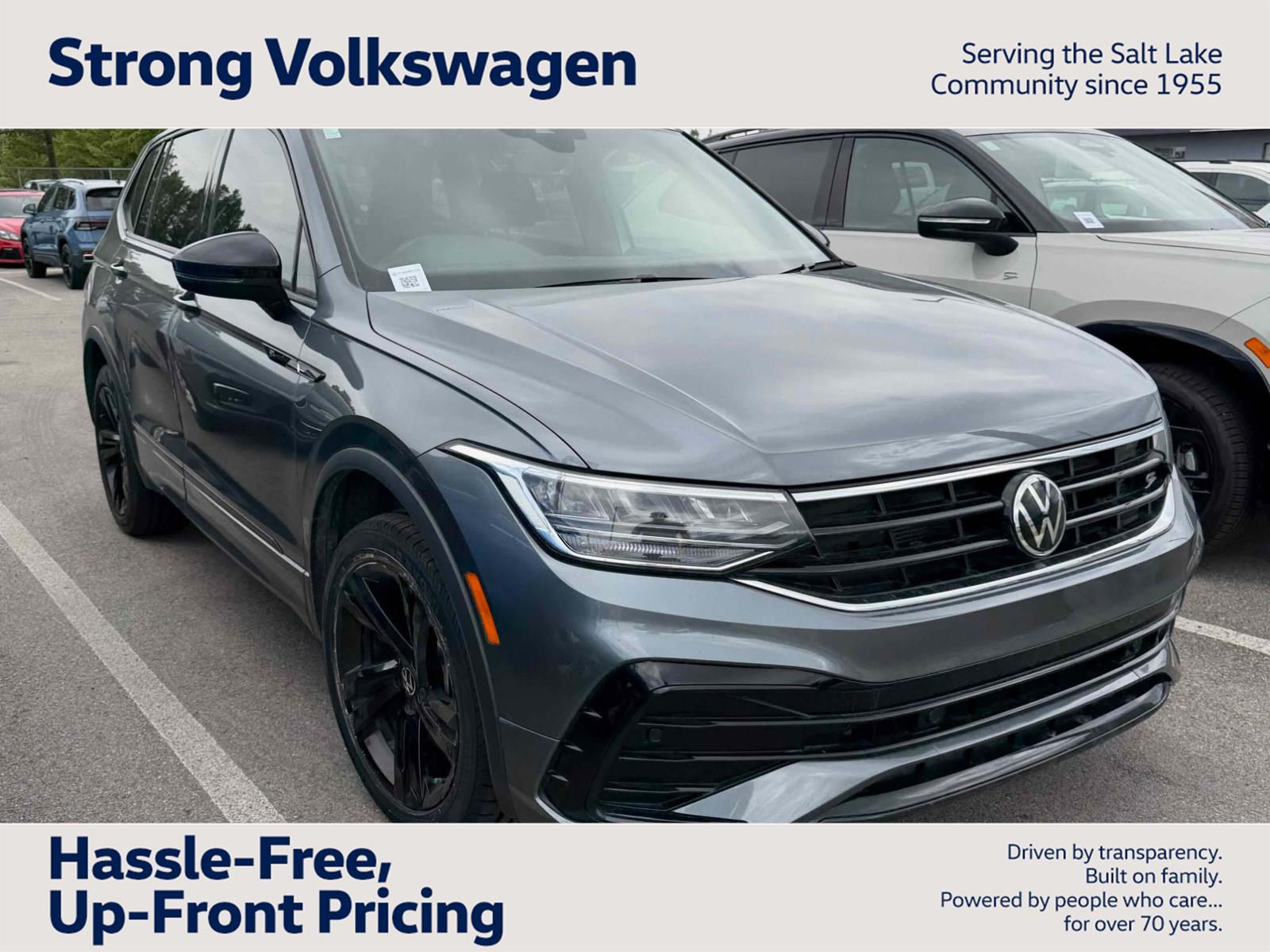 Platinum Gray Metallic 2023 Volkswagen Tiguan SE R-Line Black FWD SUV / Crossover Front-Wheel Drive Automatic