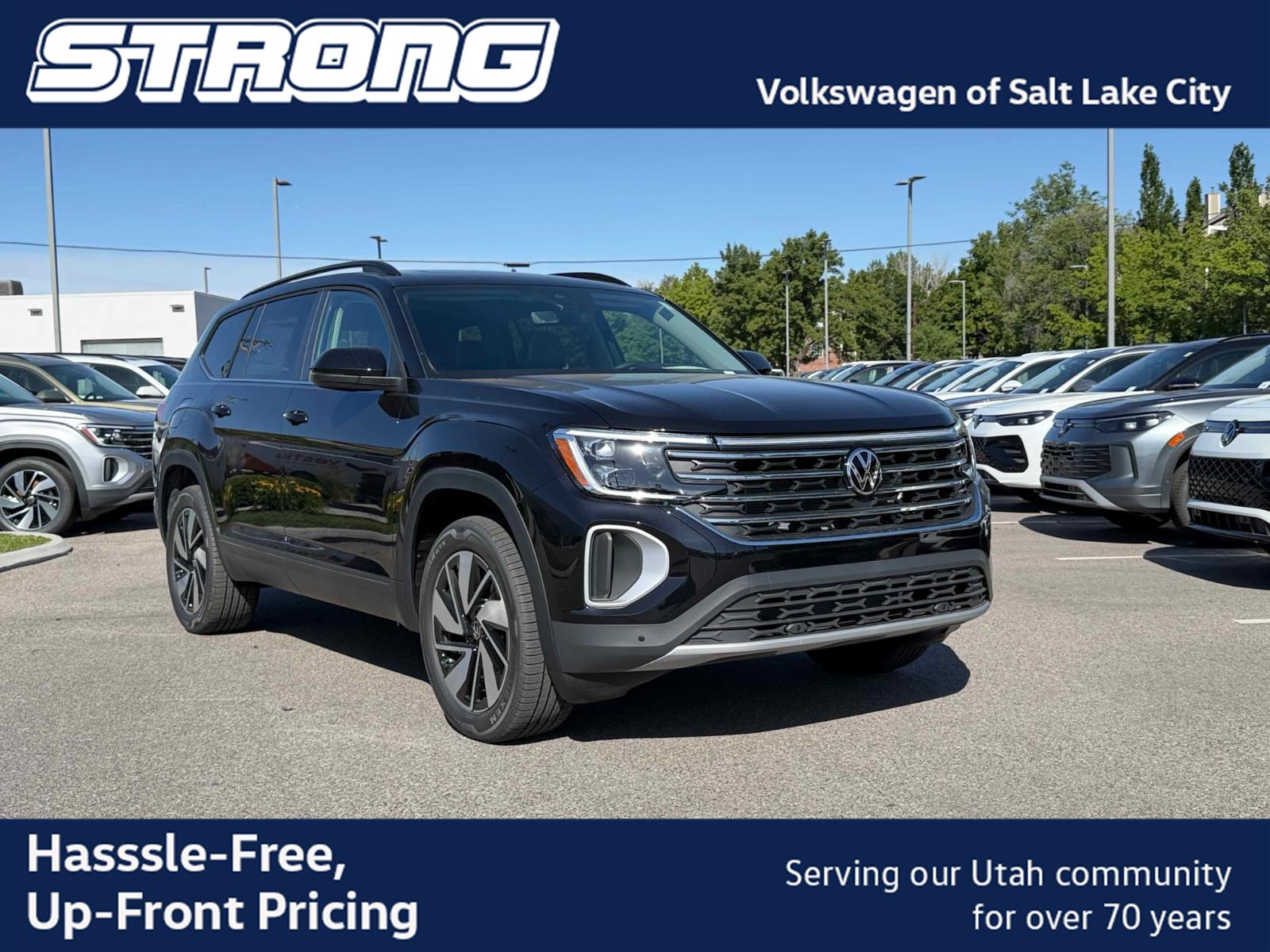 Deep Black Pearl 2026 Volkswagen Atlas SUV / Crossover All-Wheel Drive Automatic