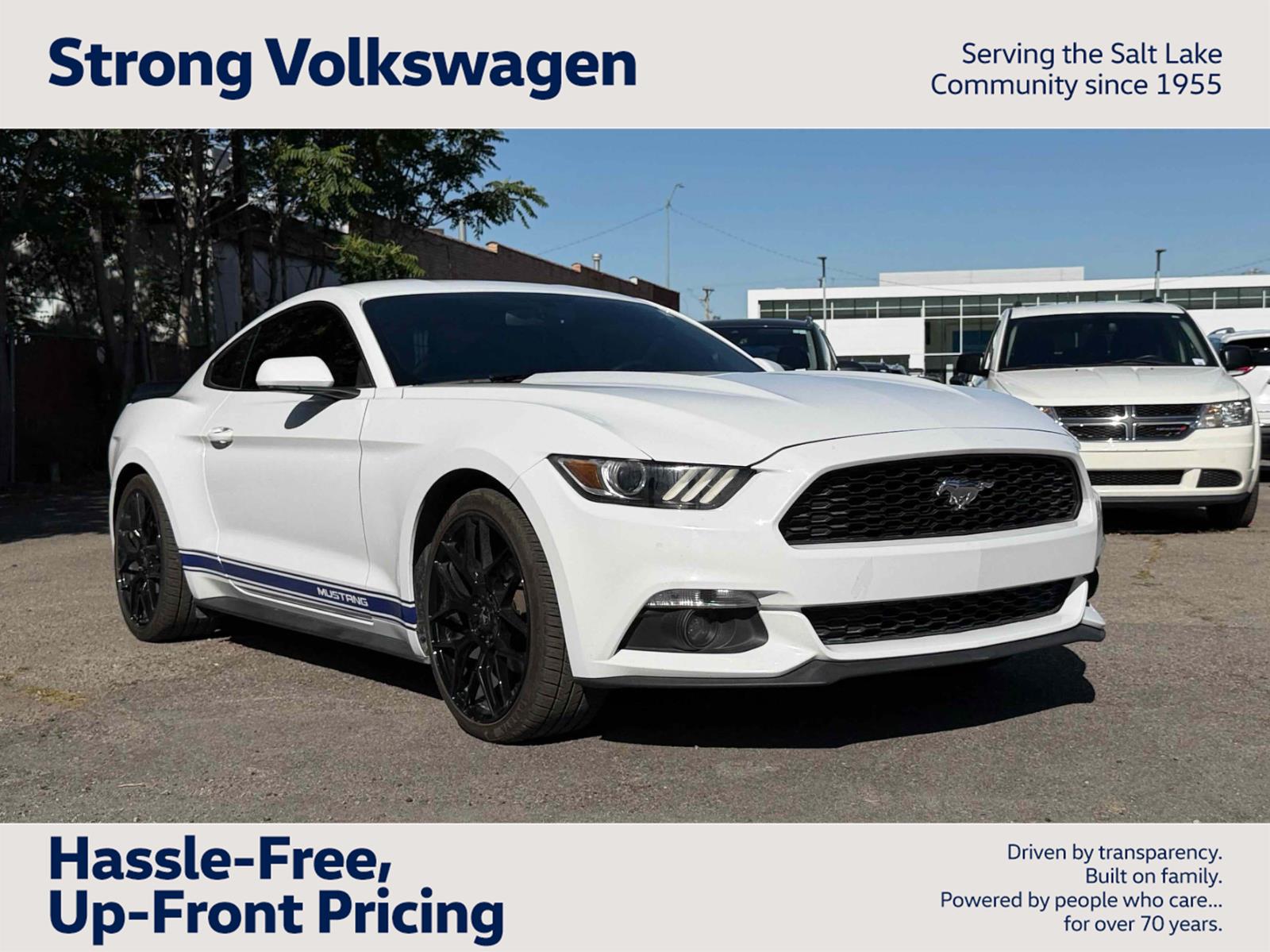 Oxford White 2017 Ford Mustang EcoBoost Coupe RWD Coupe Rear-Wheel Drive 6-Speed Manual
