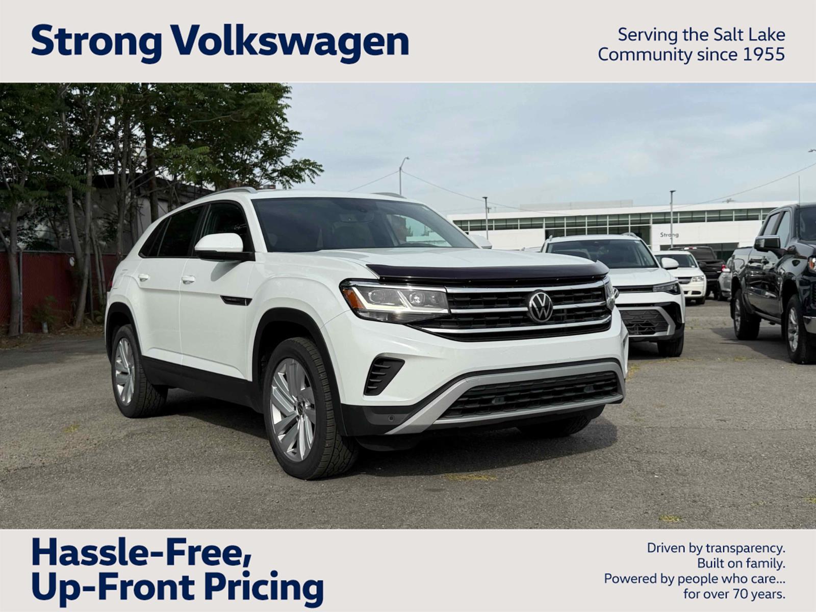 Pure White 2020 Volkswagen Atlas Cross Sport SUV / Crossover All-Wheel Drive Automatic