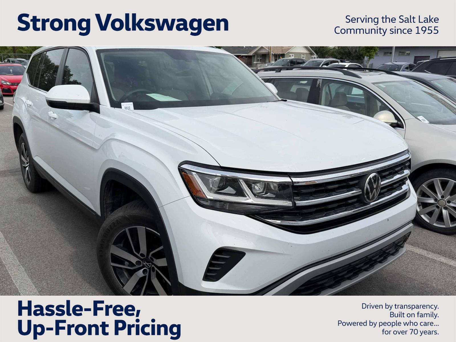 Pure White 2023 Volkswagen Atlas SUV / Crossover All-Wheel Drive Automatic