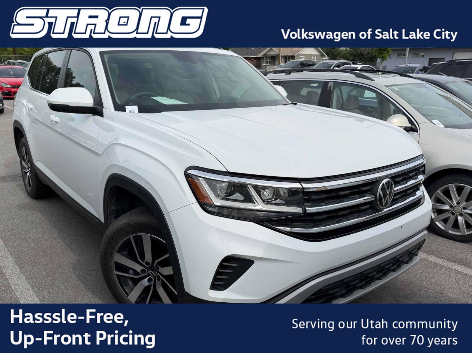 Pure White 2023 Volkswagen Atlas SUV / Crossover All-Wheel Drive Automatic
