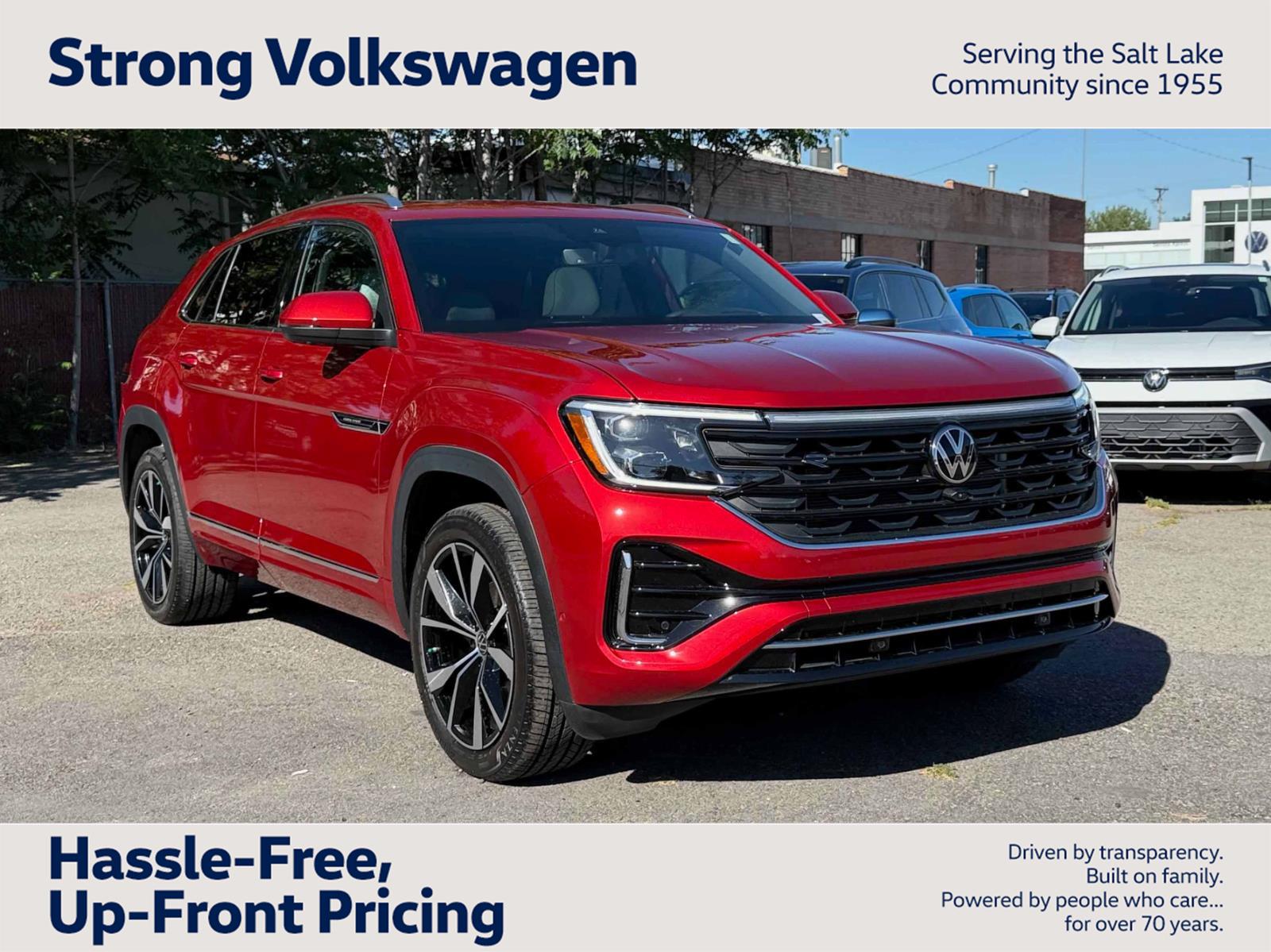 Aurora Red Metallic 2025 Volkswagen Atlas Cross Sport SUV / Crossover All-Wheel Drive Automatic