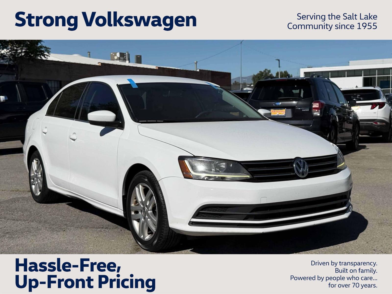Pure White 2017 Volkswagen Jetta Sedan Front-Wheel Drive Automatic