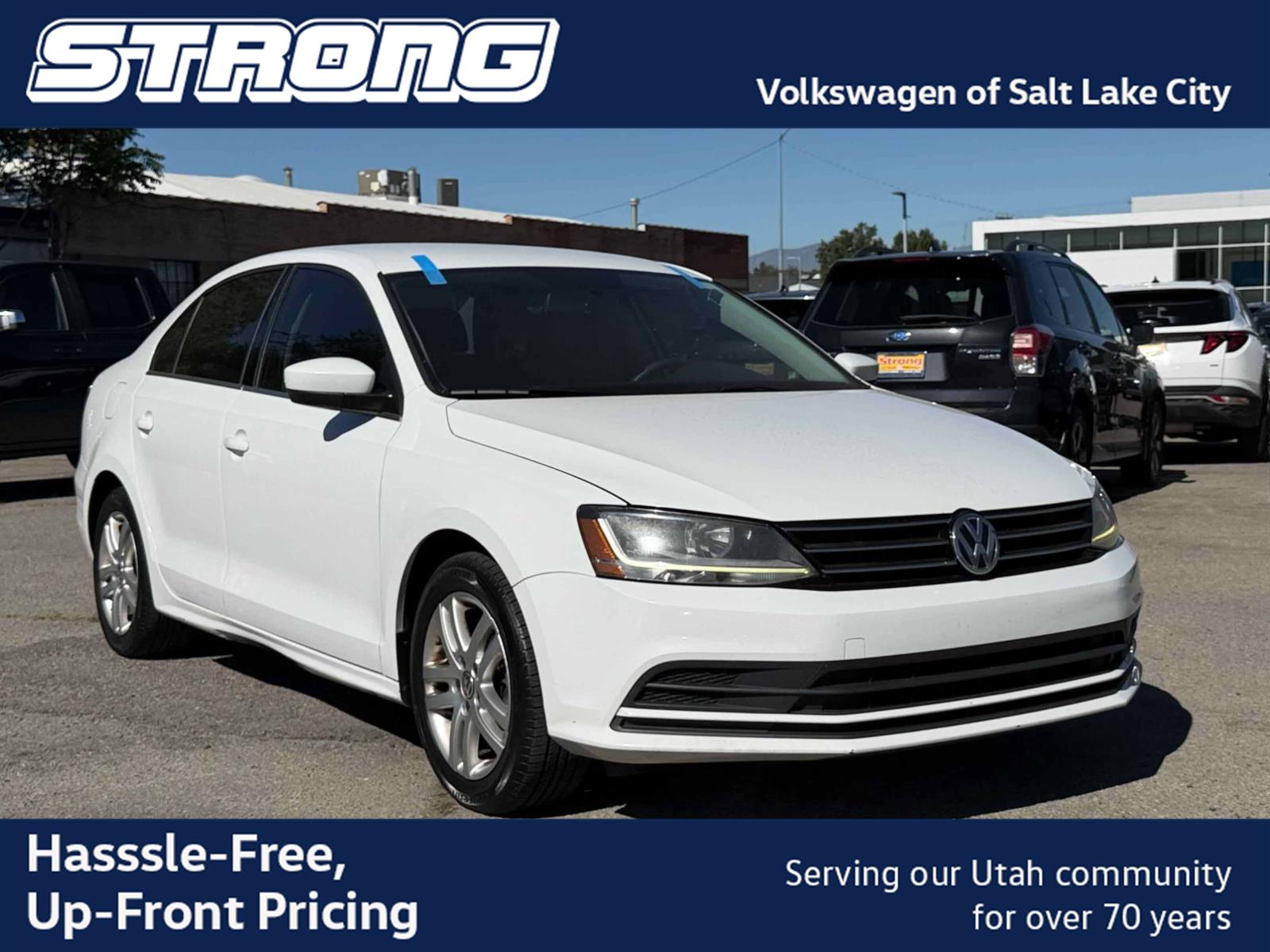 Pure White 2017 Volkswagen Jetta Sedan Front-Wheel Drive Automatic