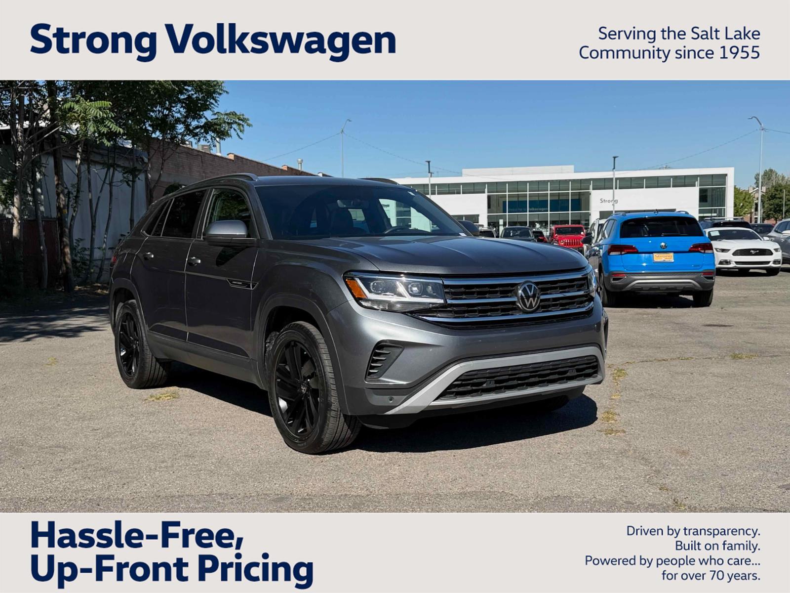 Platinum Gray Metallic 2023 Volkswagen Atlas Cross Sport SUV / Crossover All-Wheel Drive Automatic