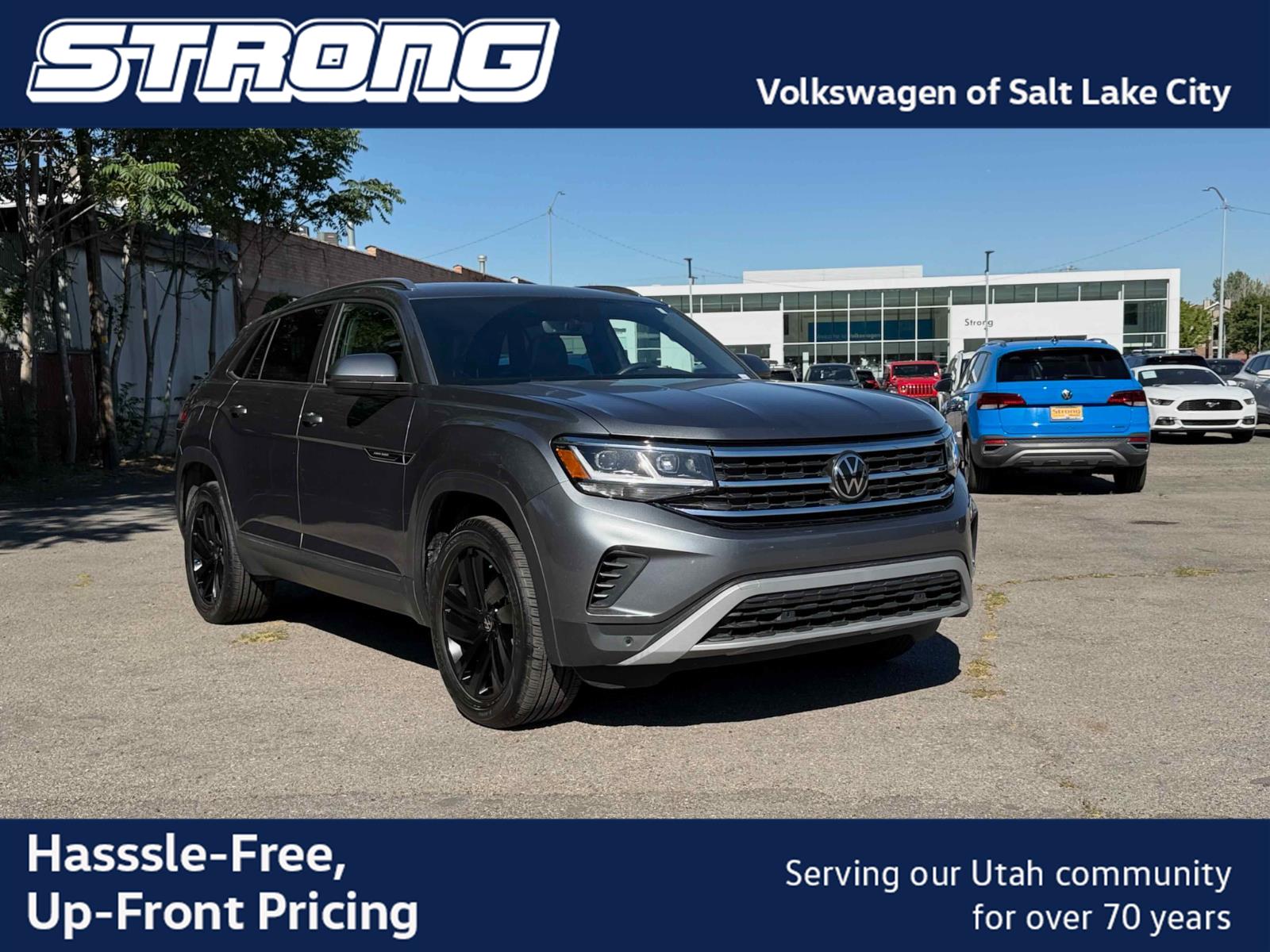 Platinum Gray Metallic 2023 Volkswagen Atlas Cross Sport SUV / Crossover All-Wheel Drive Automatic