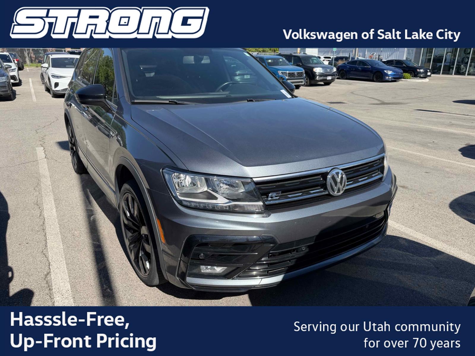 Platinum Gray Metallic 2021 Volkswagen Tiguan SUV / Crossover All-Wheel Drive Automatic