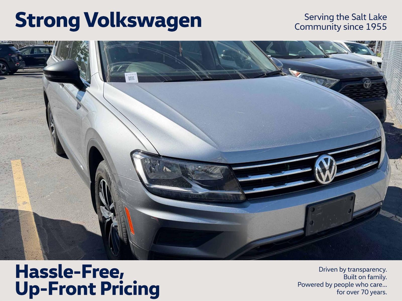 Pyrite Silver Metallic 2021 Volkswagen Tiguan SUV / Crossover All-Wheel Drive Automatic