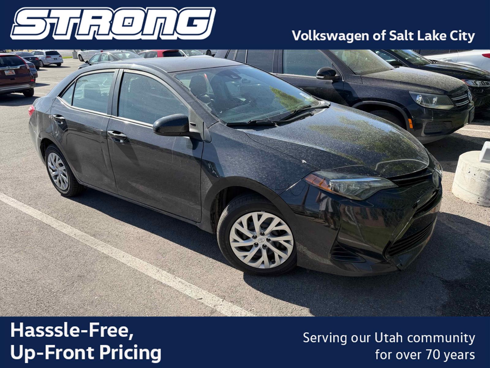 Black Sand Pearl 2019 Toyota Corolla Sedan Front-Wheel Drive Continuously Variable Transmission