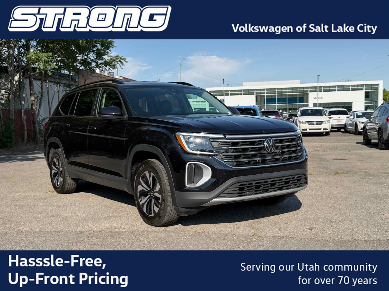 Deep Black Pearl 2024 Volkswagen Atlas SUV / Crossover All-Wheel Drive Automatic