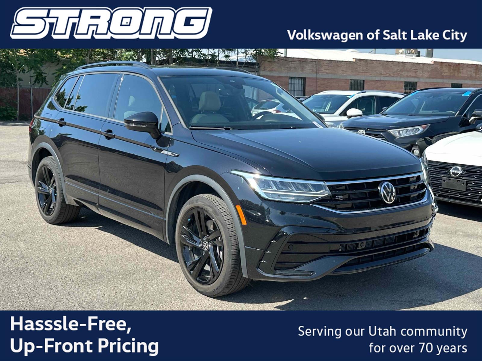 Deep Black Pearl 2023 Volkswagen Tiguan SUV / Crossover Front-Wheel Drive Automatic