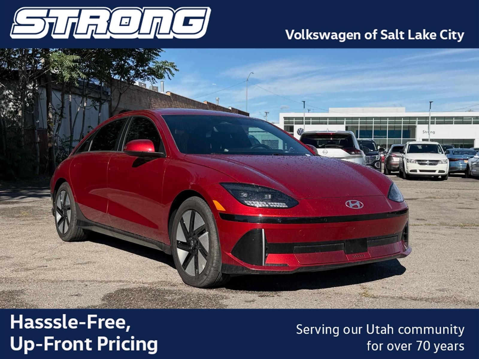 Ultimate Red 2023 Hyundai Ioniq 6 Sedan All-Wheel Drive Automatic