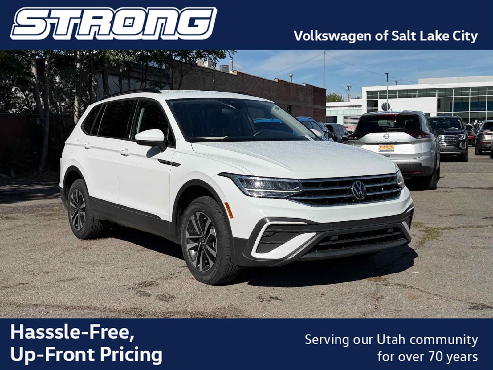 Pure White 2023 Volkswagen Tiguan SUV / Crossover All-Wheel Drive Automatic