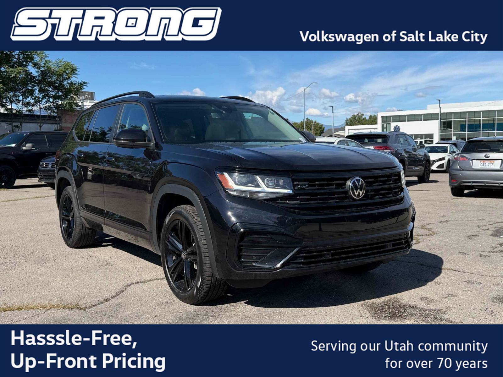Deep Black Pearl 2023 Volkswagen Atlas SUV / Crossover All-Wheel Drive Automatic