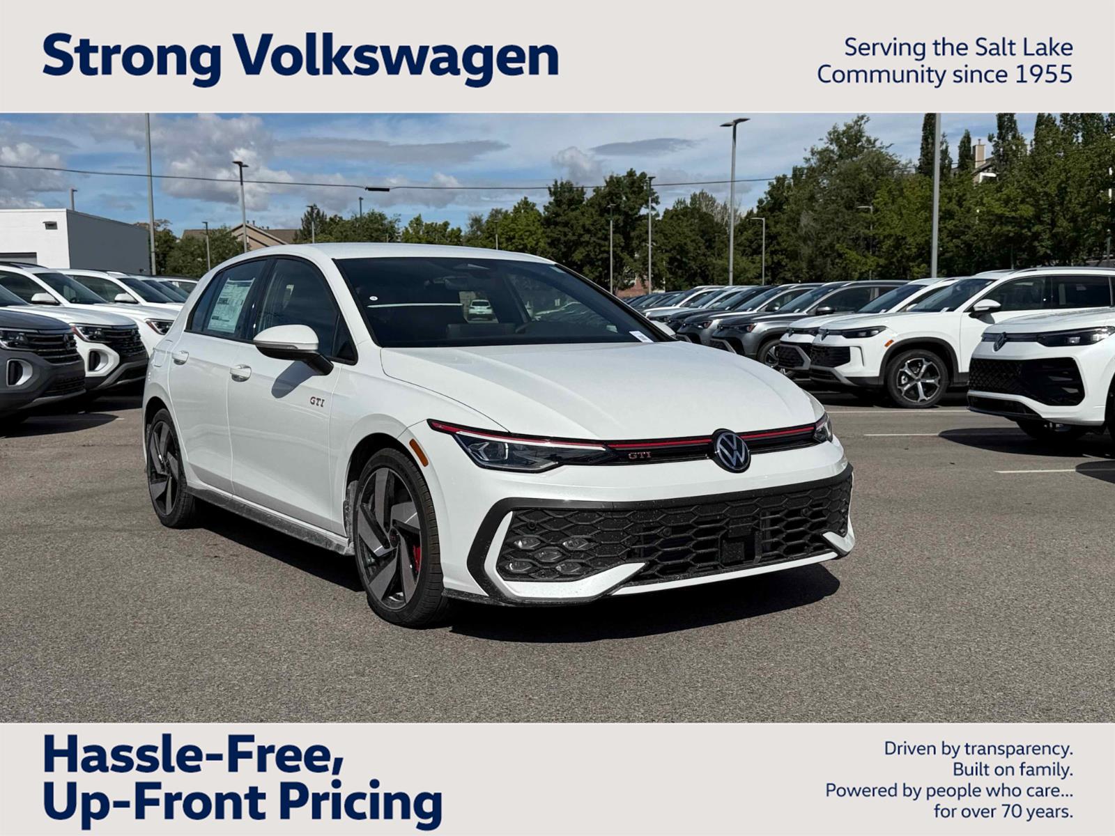 Opal White Pearl 2026 Volkswagen Golf GTI Hatchback Front-Wheel Drive Automatic