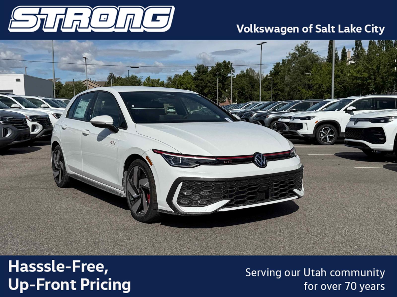 Opal White Pearl 2026 Volkswagen Golf GTI Hatchback Front-Wheel Drive Automatic