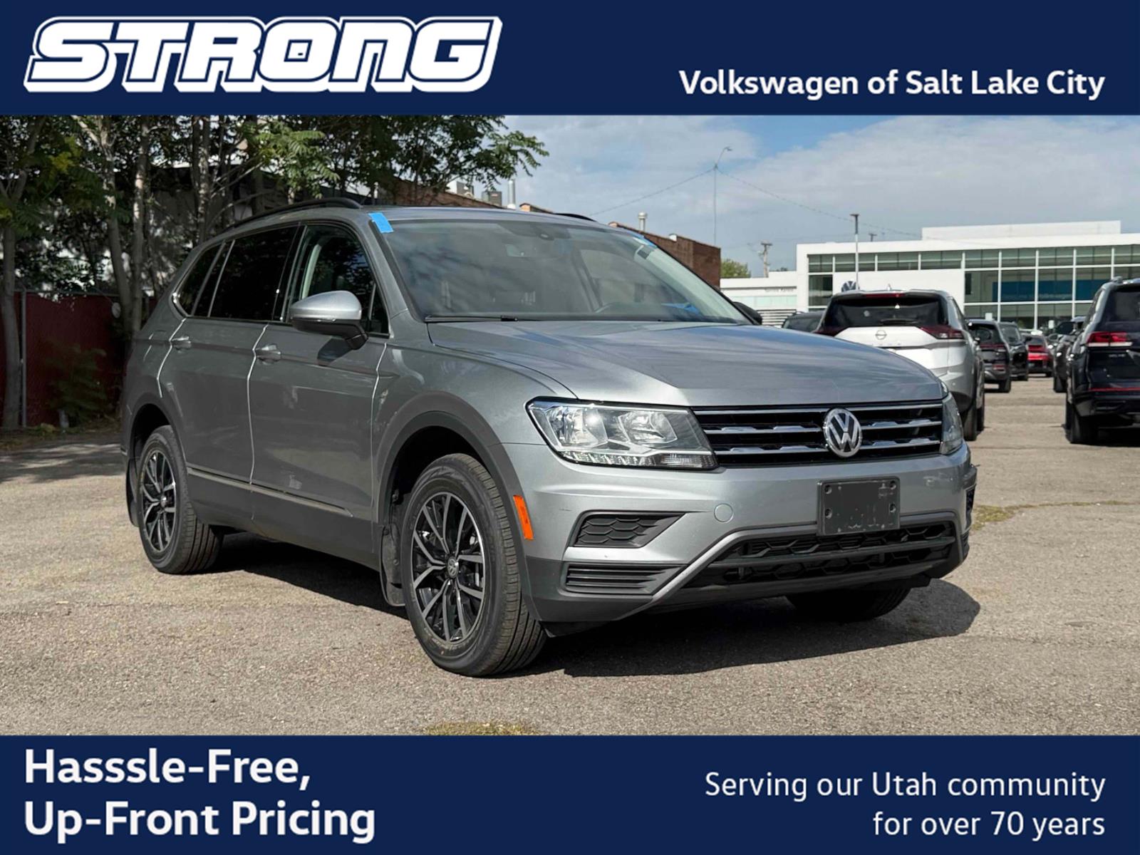 Pyrite Silver Metallic 2021 Volkswagen Tiguan SUV / Crossover All-Wheel Drive Automatic