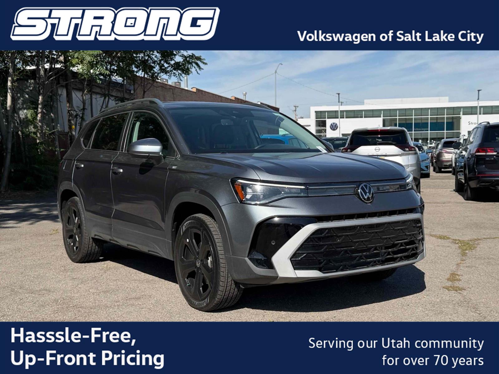 Platinum Gray Metallic 2025 Volkswagen Taos SUV / Crossover All-Wheel Drive Automatic